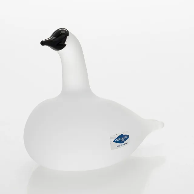 Oiva Toikka, glasfågel, "Snow Goose", signerad O.Toikka, Nuutajärvi.