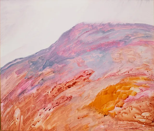 CURT AGGE (1929-2021). "Soldis på fjället", signerad Curt Agge, gouache.