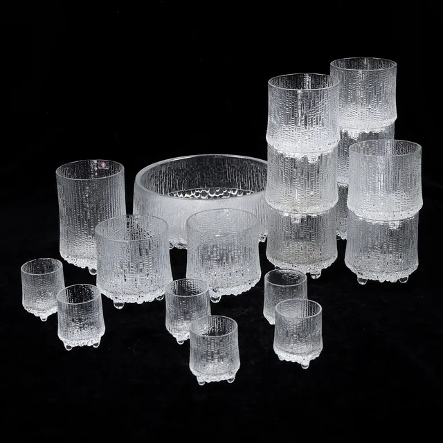 TAPIO WIRKKALA. "Ultima Thule, servisdelar, 19 st, glas, Iittala, Finlend.