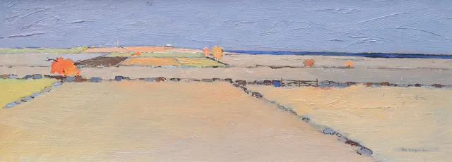 ÅKE PETTERSSON NÅW. "Mot havet" Öland, olja på pannå, signerad.
