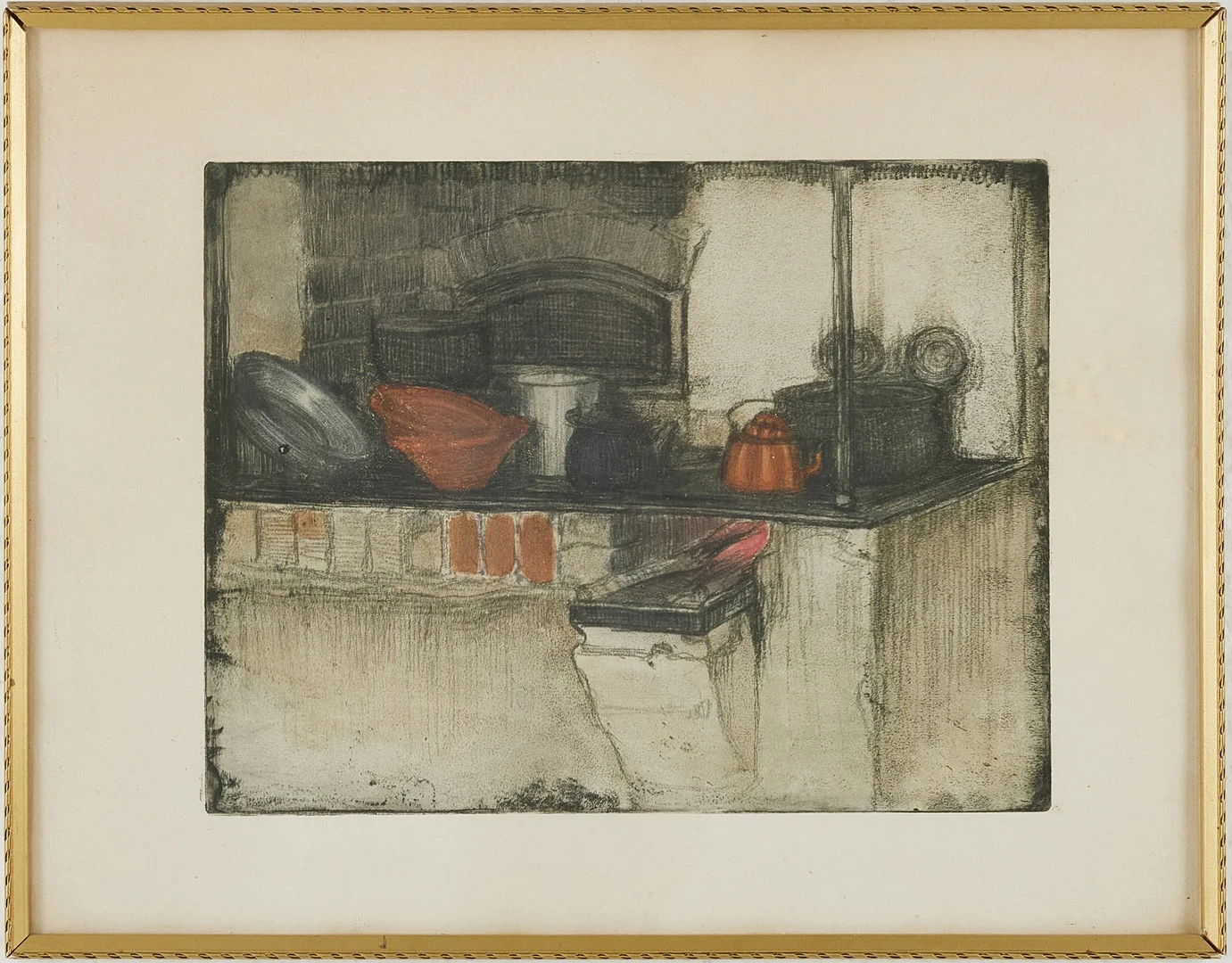 EERO JÄRNEFELT (FINLAND, 1863-1937). Den Gamla Spisen, etsning, osignerad. — Engravings & Prints — Stockholms Auktionsverk Magasin 5