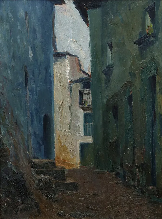 CATALAN SCHOOL, 20TH CENTURY. Rural view.