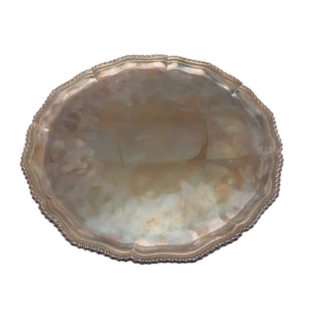 A SILVER SALVER.