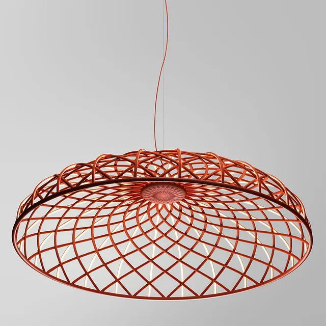 MARCEL WANDERS. Flos, Pendelleuchte / Deckenleuchte, Modell 'Skynest', Nylon, Glasfaser, Polyester, Aluminium, Entwurf 2022.