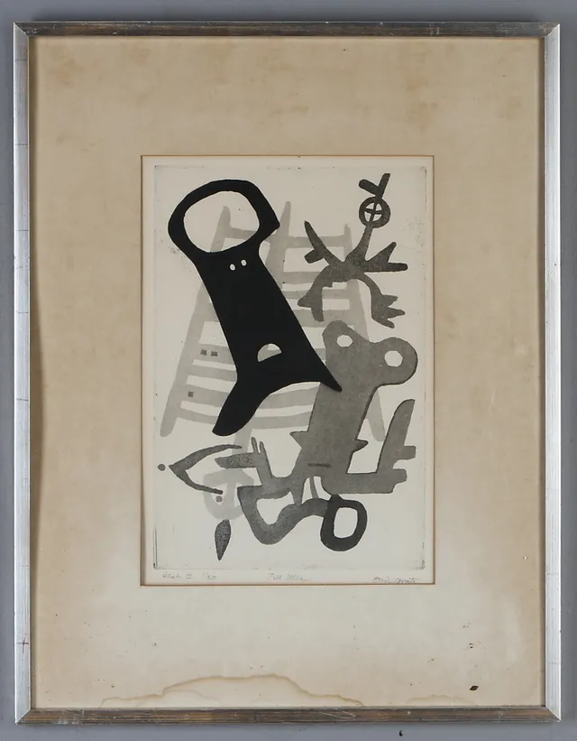 ERIC GRATE. "Etat II", etsning, signerad och numrerad 1/20.