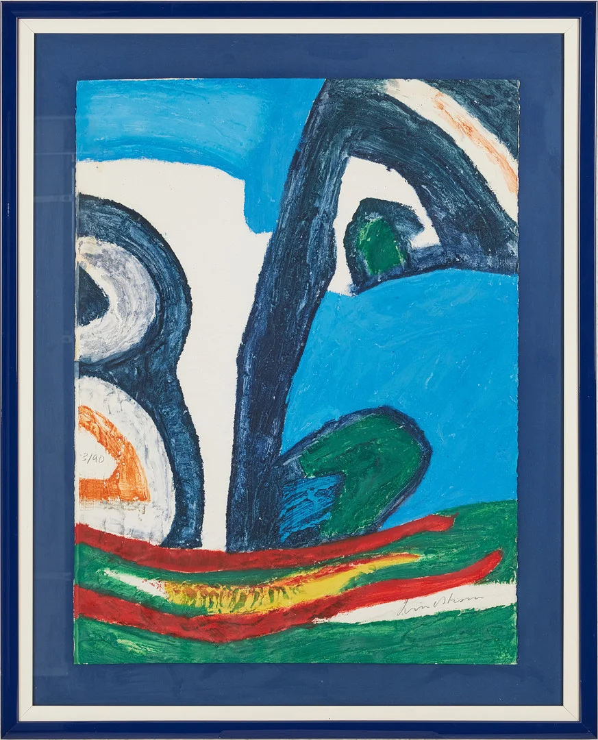 BENGT LINDSTRÖM. Figuromposition, signerad och numrerad, 3/90, carborundumetsning. — Engravings & Prints — Stockholms Auktionsverk Magasin 5