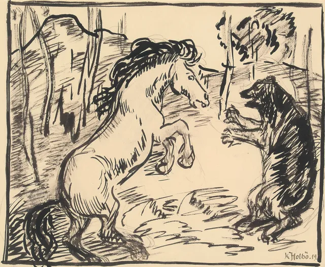 Holbø, Kristen — Hest og bjørn, 1919