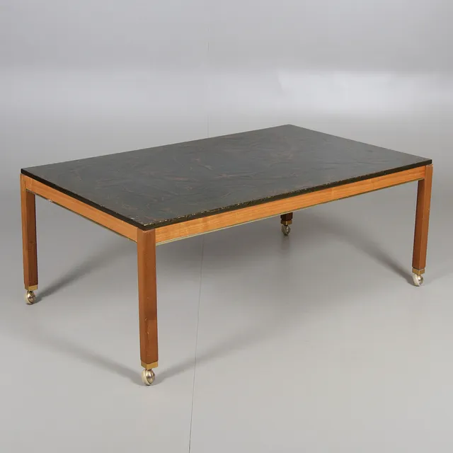 SOFFBORD, laminat, lövträ. 1970-tal.