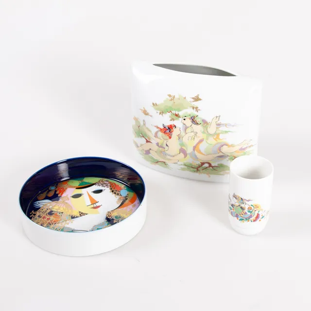 BJÖRN WIINBLAD. För Rosenthal, porslin, 3 delar.