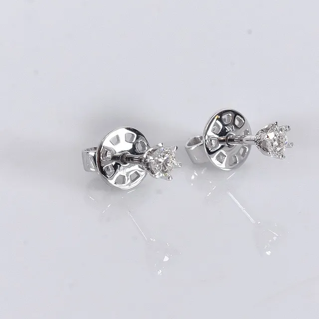 ENSTENSÖRHÄNGEN, 0,17ct, vitguld 18K.