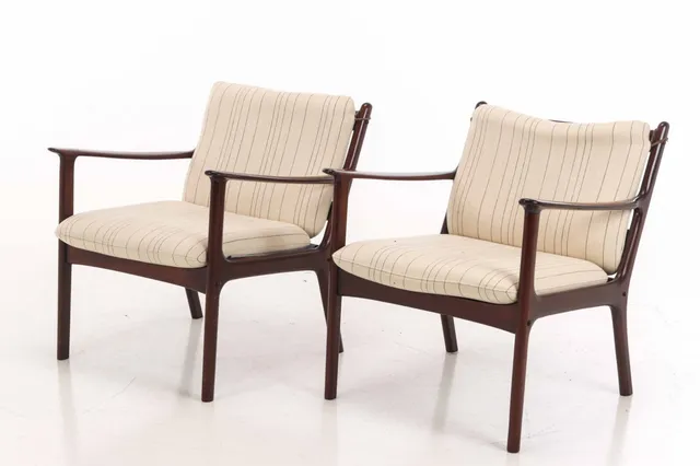 Ole Wanscher. A pair of mahogany armchairs, model 'PJ-112' (2)