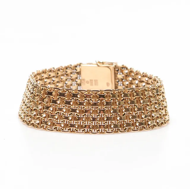 ARMBAND, X-länk., 18K, Guld, vikt cirka 38,2 gram.