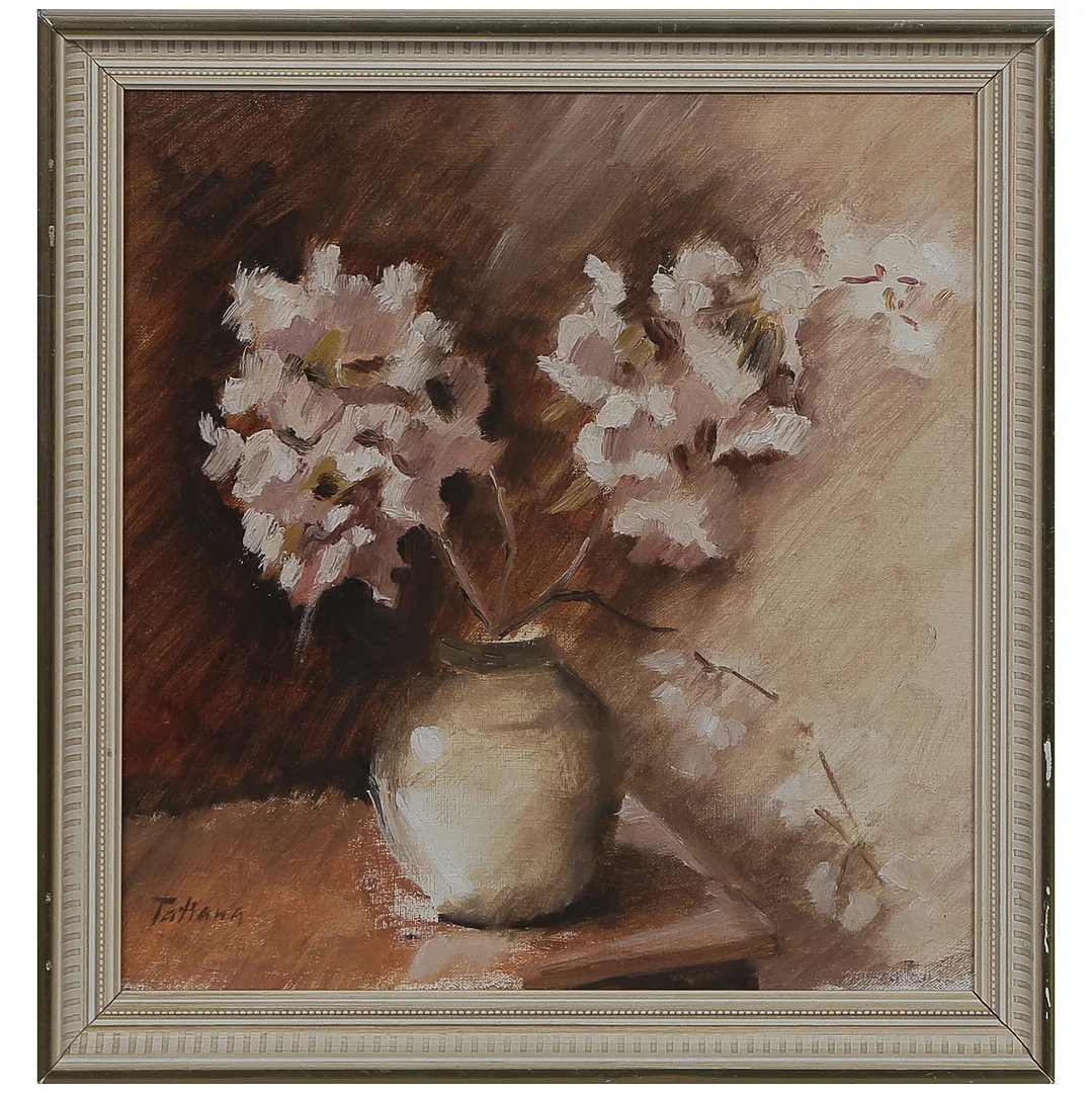 TATIANA KRAUS (f. 1925) OLJA PÅ PANNÅ, SIGNERAD, TEXT A TERGO. — Paintings — Auktionskammaren Sydost Kalmar