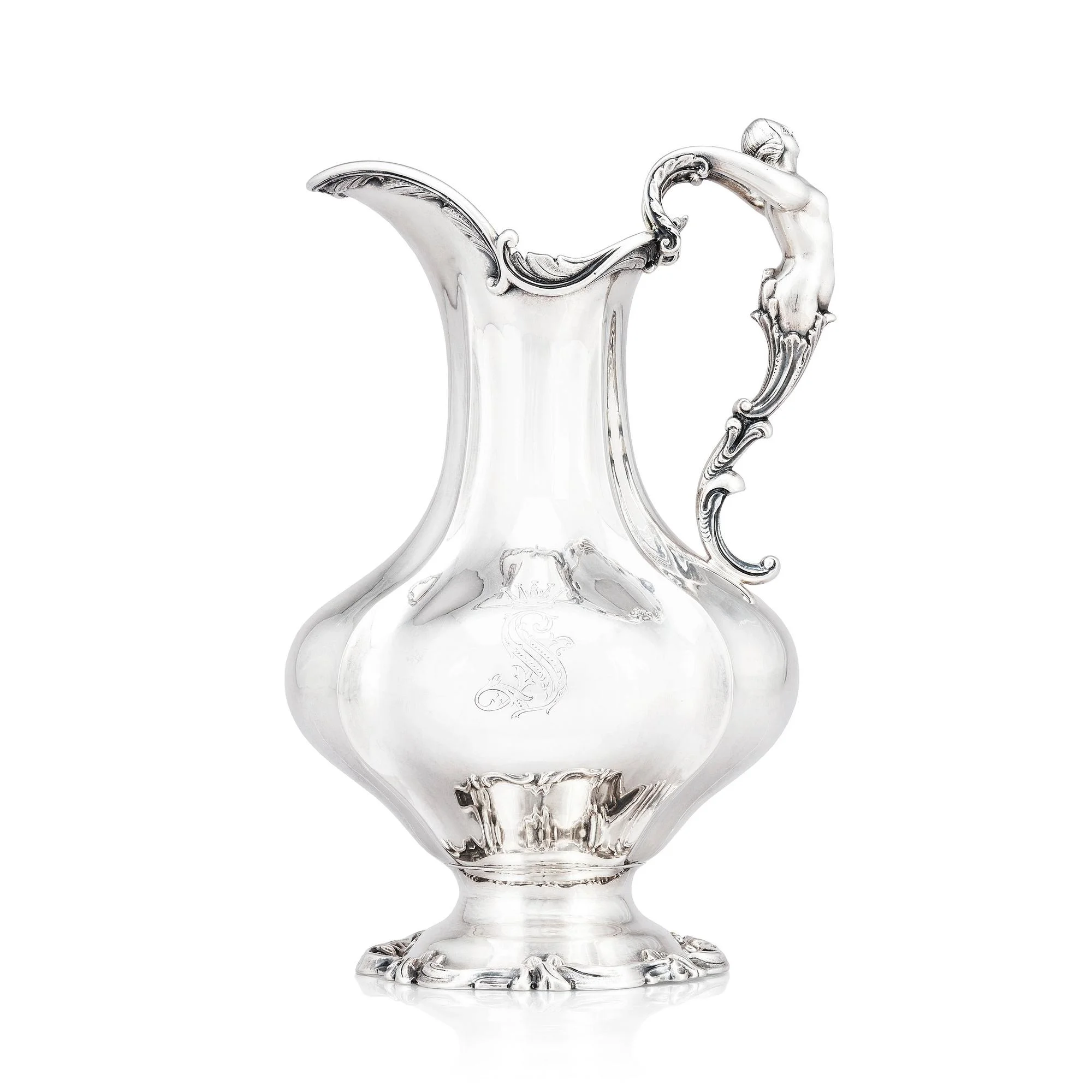 Christian Hammer, kanna, silver, Stockholm 1857. — Bukowskis
