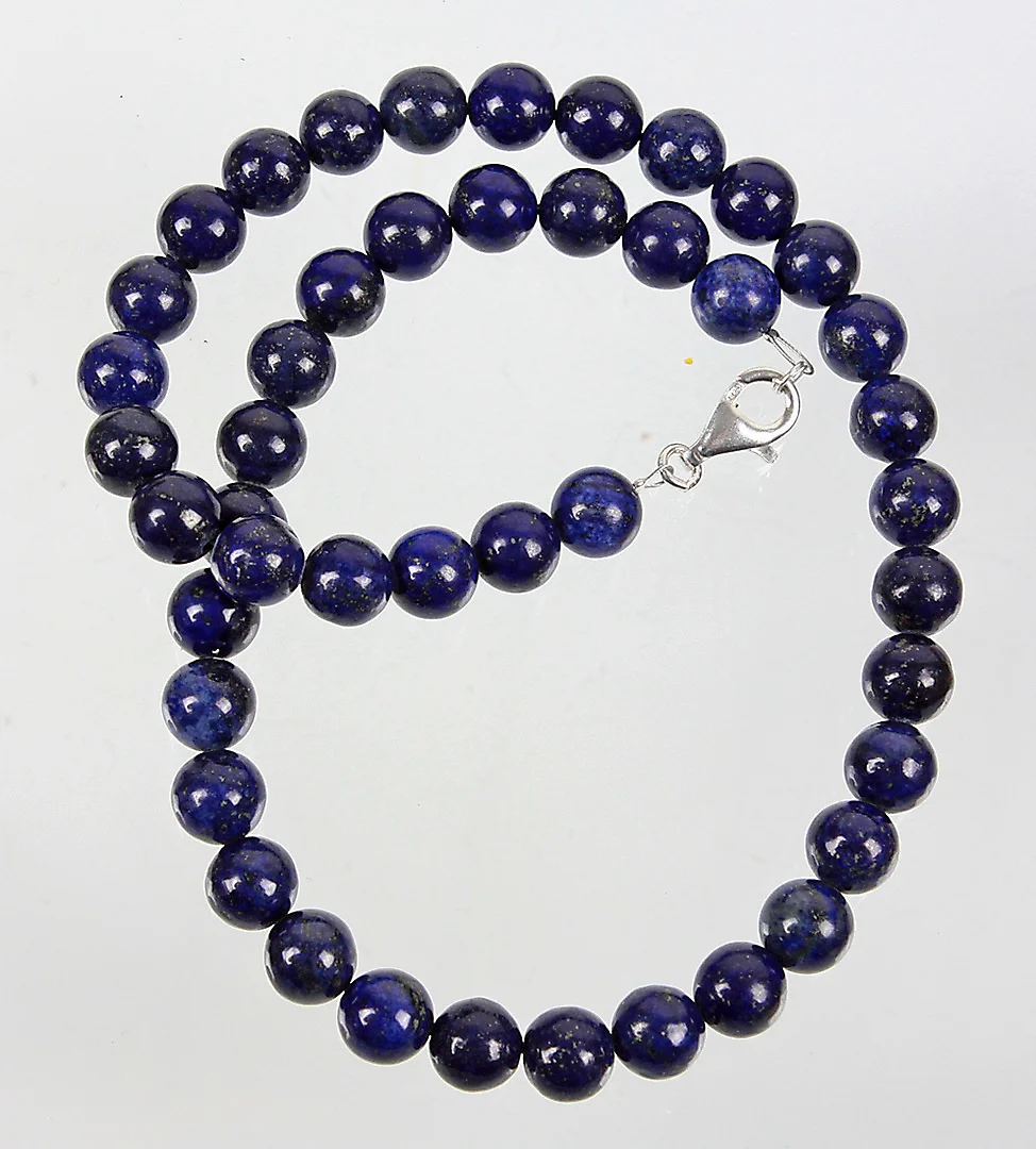 LAPISLAZULI COLLIER, SILBER 925. — Necklace — Auktionshaus Bossard