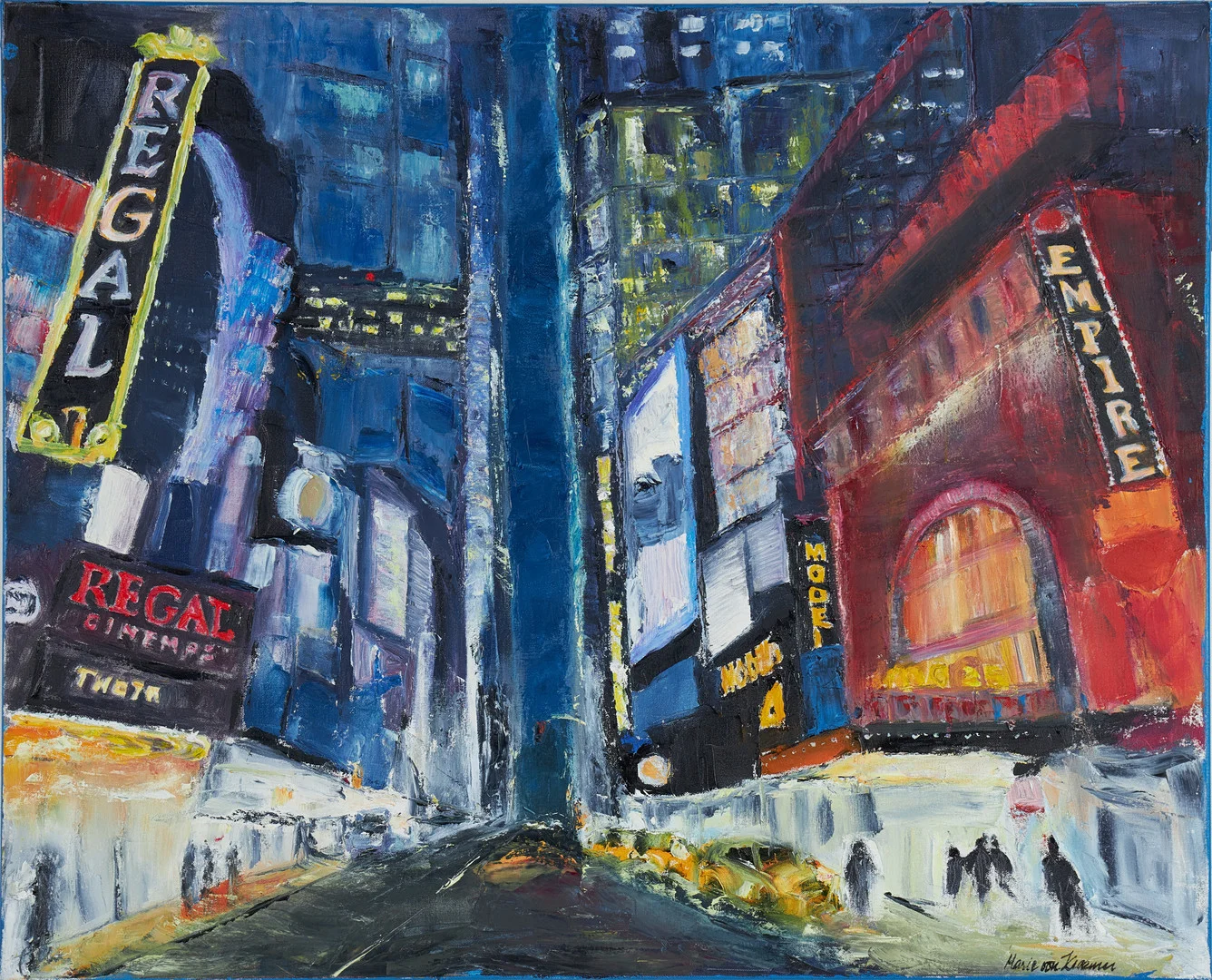 MARIE VON KRAEMER. "Dreams of Manhattan", olja på duk, signerad. — Paintings — Stockholms Auktionsverk Sickla