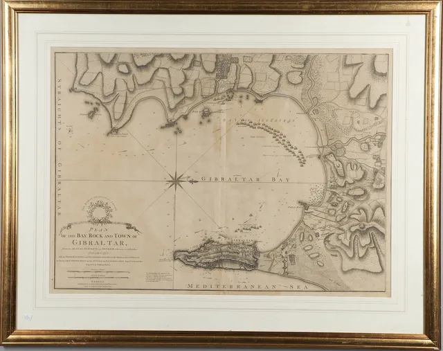 'A PLAN OF THE BAY, ROCK AND TOWN OF GIBRALTAR.