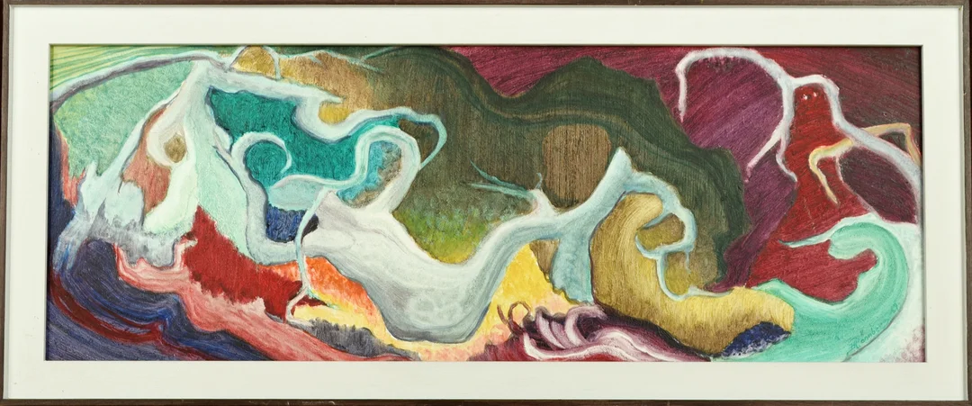 IVAR RÖNNBERG. Olja på pannå "Rotgestalter" Signerad & daterad 1969. — Paintings — Norrlands Auktionsverk