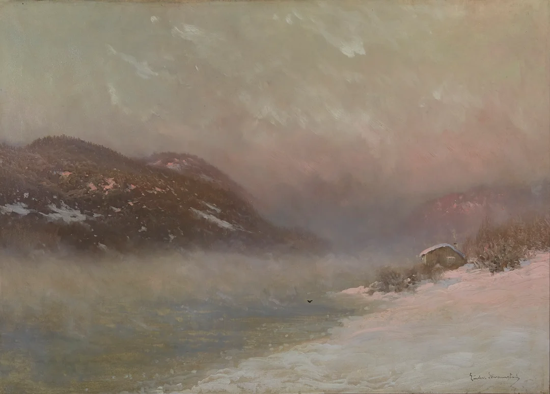 Skramstad, Ludvig — Vinterlandskap — Kunst/Maleri — Blomqvist