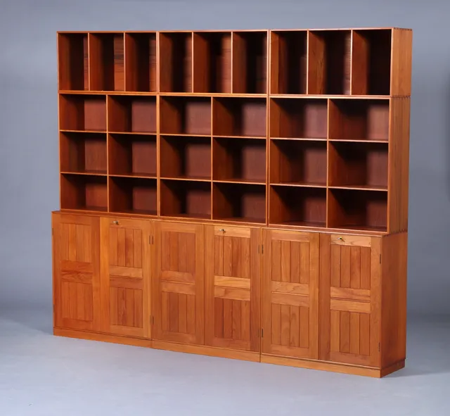 Mogens Koch. Teak shelving modules (9 + 3)