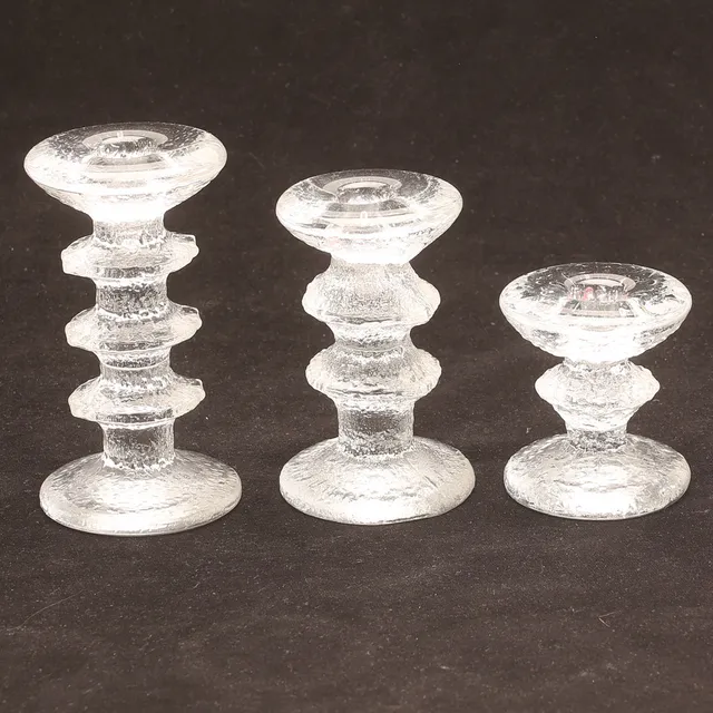 TIMO SARPANEVA. Ljusstakar, 3 stycken, "Festivo", Iittala, Finland.