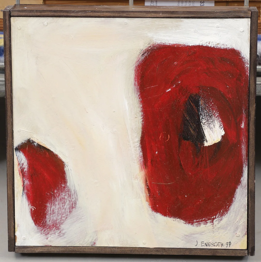 JENNY ENEROTH. Olja på pannå, signerad och daterad -99. — Paintings — Växjö Auktionskammare
