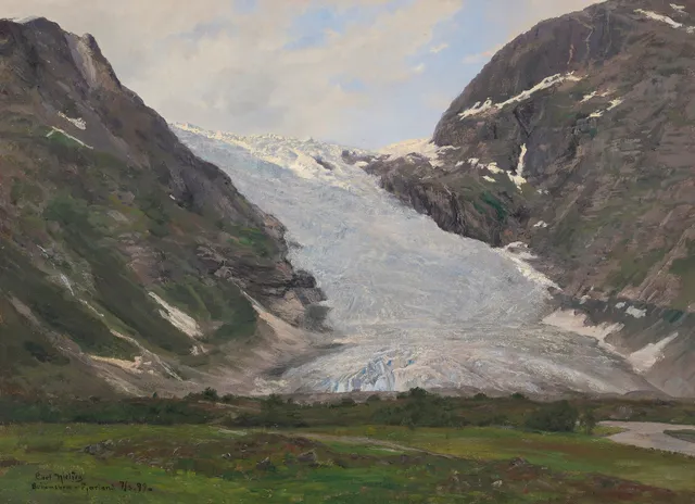Nielsen, Carl — "Bøiumsbræ - Fjærland" 1899