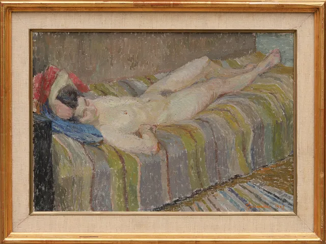 SUNE TJELLANDER. KVINNOAKT, signerad och daterad 1945.