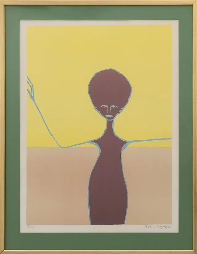 ROY LINDQVIST (1930-1987). Figurkomposition, färglitografi, signerad och daterad 1980.
