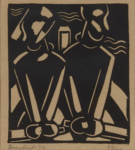 Engebret, Bjarne — Par som ror, 1934 — Kunst/Grafikk — Blomqvist