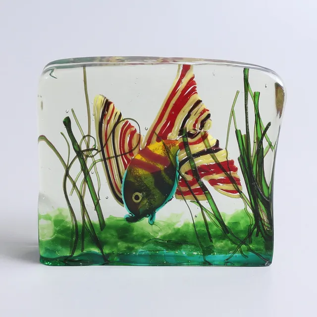 RICCARDO LICATA. TILLSKRIVEN. Skulptur, glas, fisk i akvarium, Gino Cenedese, Italien, 1960-tal.