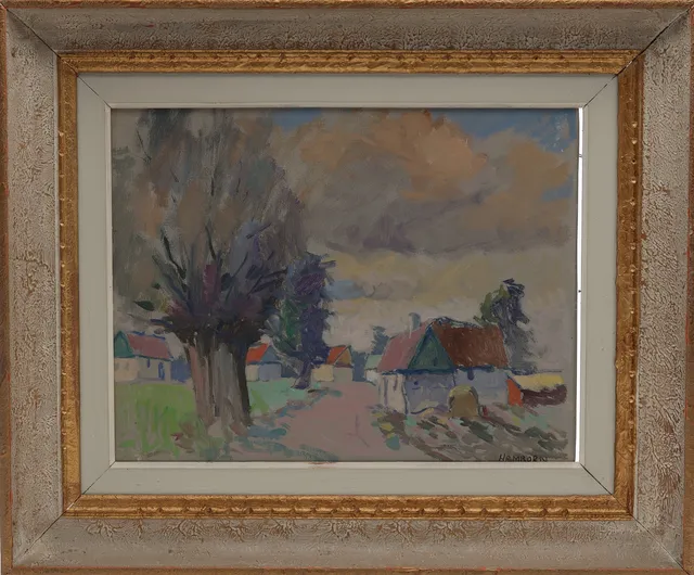 AXEL HAMBORN. OLJA PÅ PANNÅ, signerad.