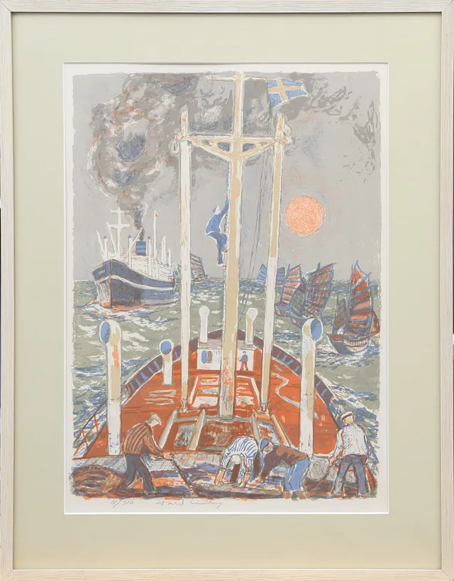 HARALD LINDBERG. LITO, signerad.