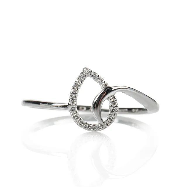 Diamonds By Frisenholm. Ring of 9 kt. white gold with diamonds. Size 51
