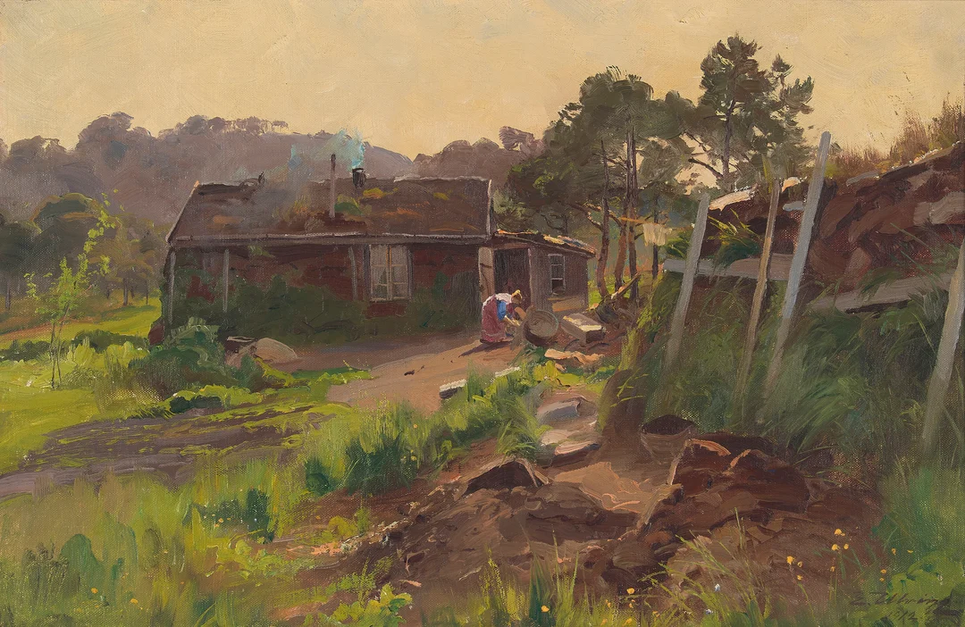 Ulving, Even — Husmannsplass, 1912 — Kunst/Maleri — Blomqvist