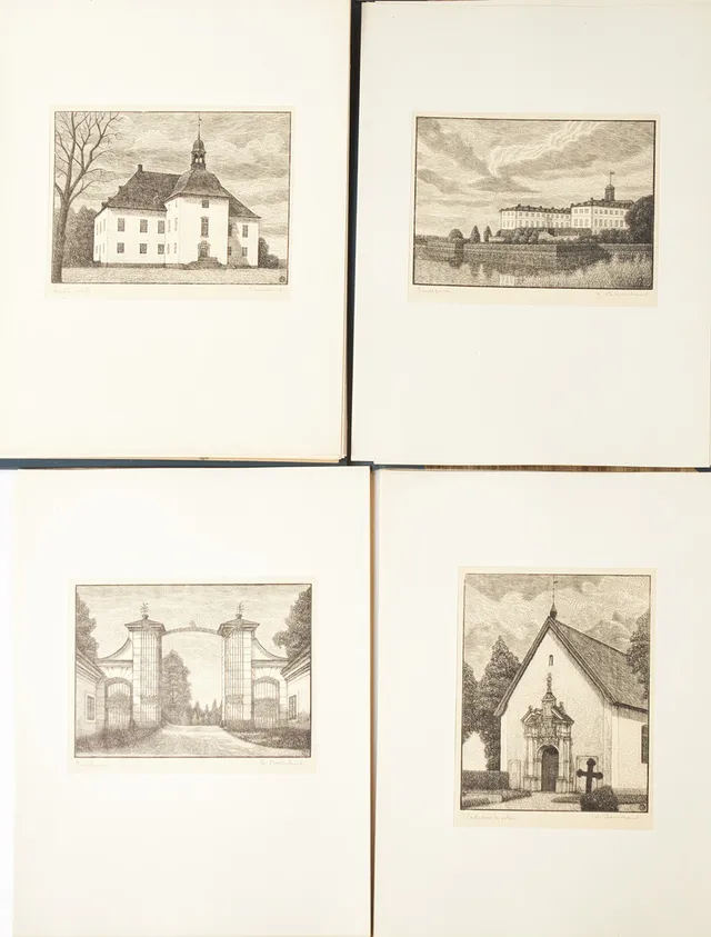WALDEMAR BERNHARD. "Södermanland", träsnitt i mapp, Nordiska Bokhandelns Förlag.