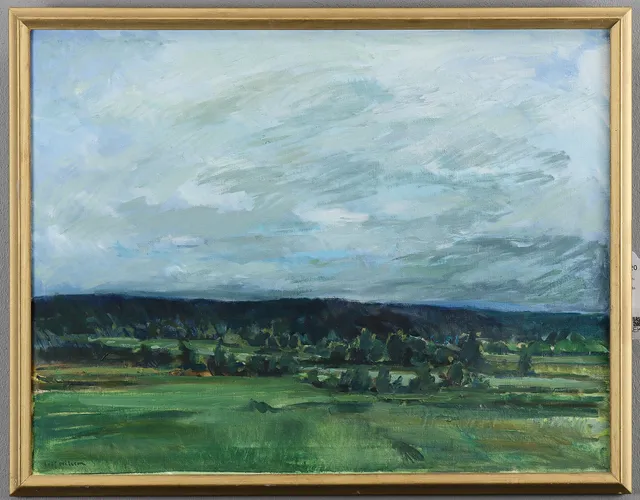 LEIF NILSSON. "Landskap Värmland", olja på duk.
