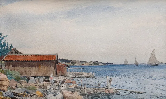 ALBERT THEODOR GELLERSTEDT. SKÄRGÅRDSMOTIV.