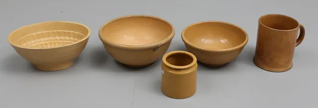 KERAMIK, Höganäs, 1800-tal, 5 delar.