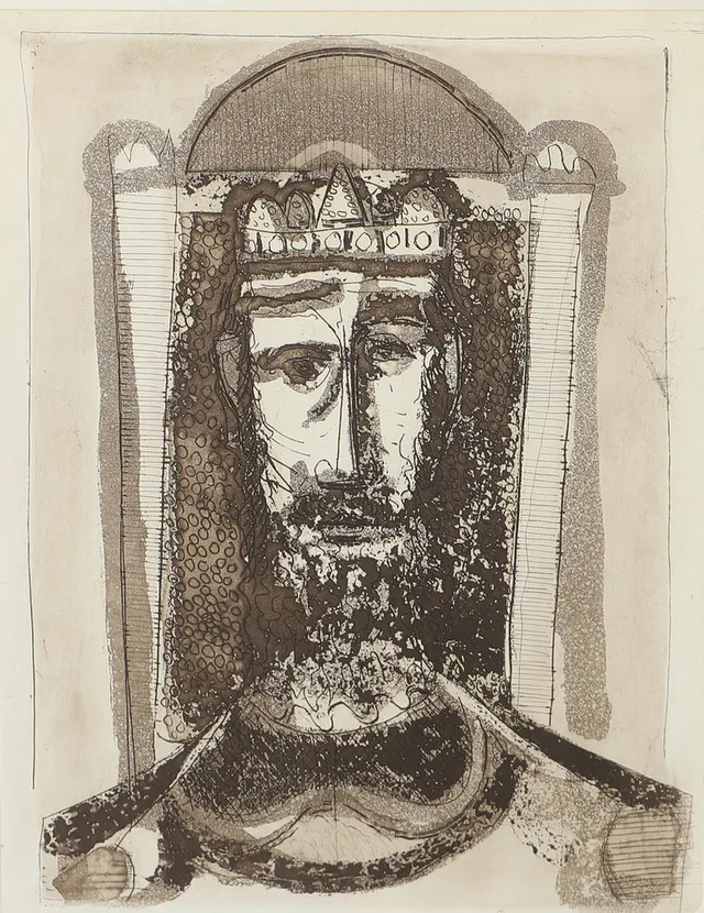 LENNART ROSENSOHN. Kungen, etsning, signerad Rosensohn.