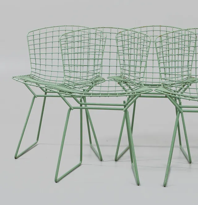 HARRY BERTOIA. Stolar, 4 st, "Side Chair", modell 420, Knoll, design 1952.
