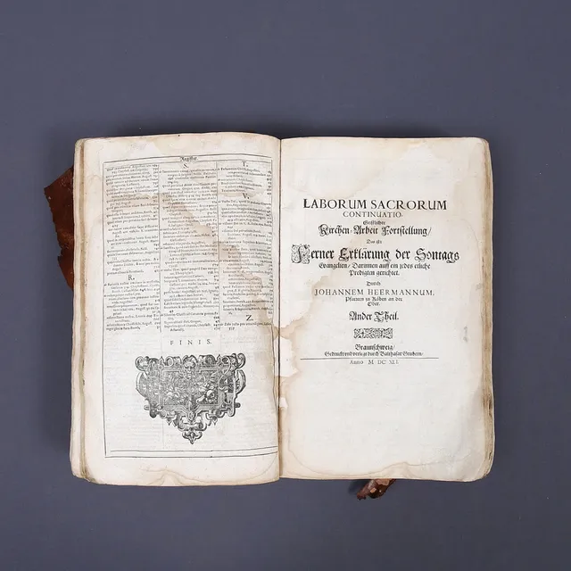 JOHANN HEERMANN, Laborum Sacrorum, Braunschweig, 1641.