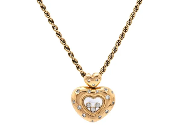 CHOPARD, collier, 18K guld, briljantslipade diamanter ca 0,50 ctv, ca W/VS, Happy Diamond, längd kedja 42 cm, vikt 21,7 g, referensrumret är otydbart på baksidan pga slitage.