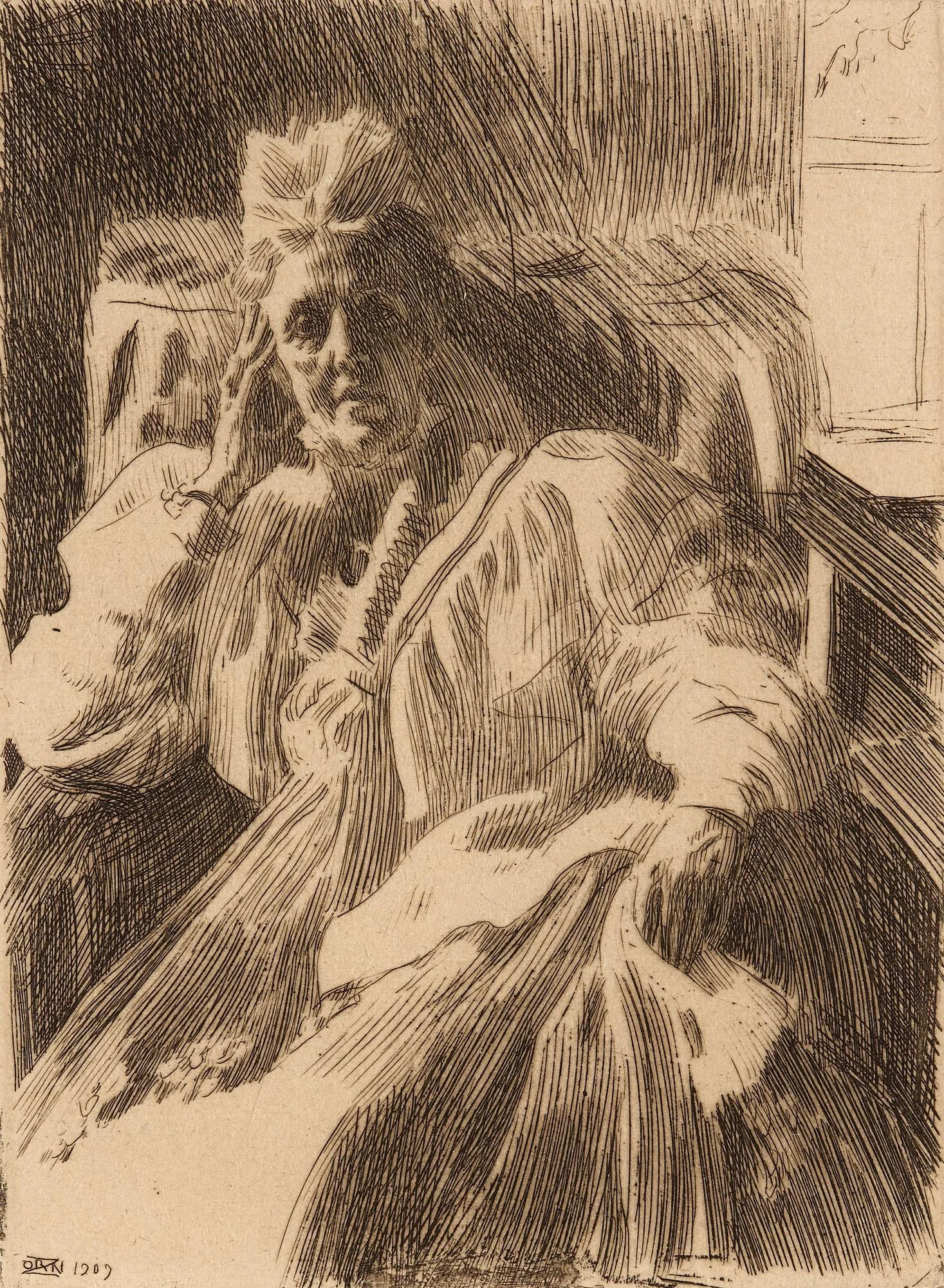 Anders Zorn, "Änkedrottning Sophia". — Bukowskis