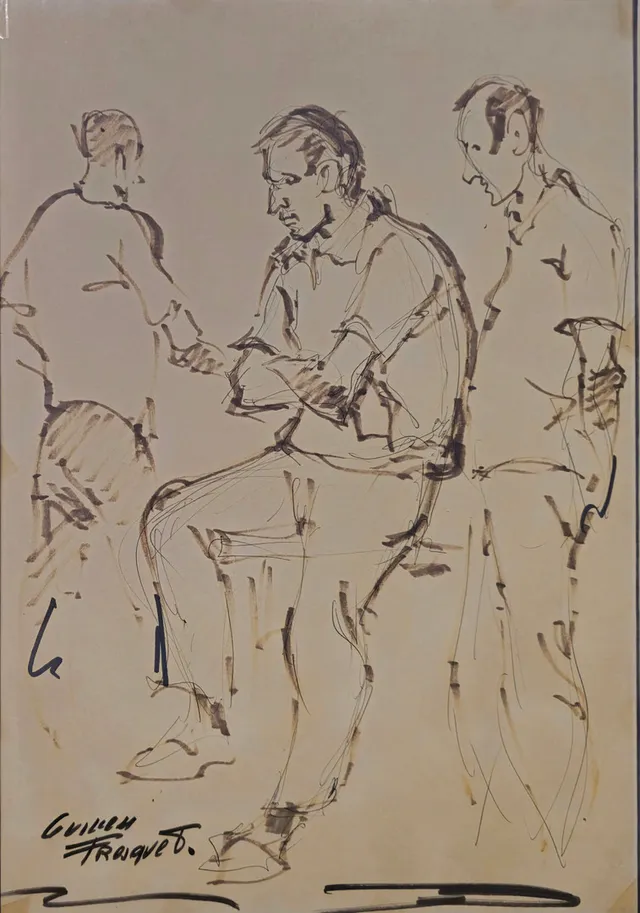 GUILLEM FRESQUET BARDINA. PERSONAJES. ROTULADOR SOBRE PAPEL.