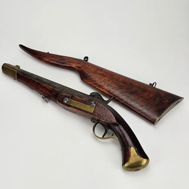 STUDSARPISTOL MED LÖSKOLV, 1800-tal.