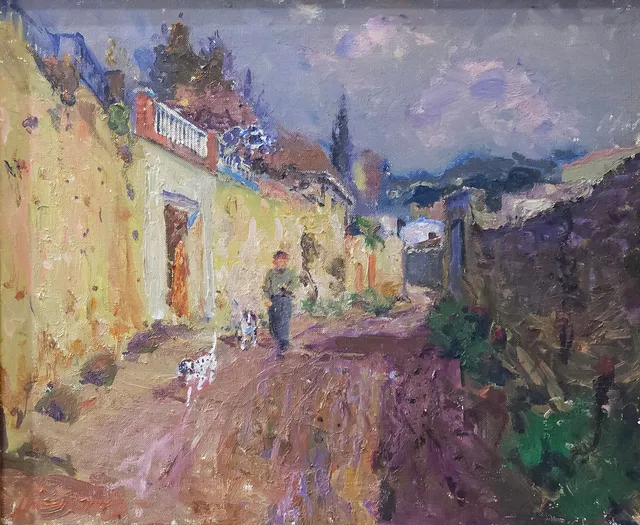 JORDI FREIXAS CORTÉS. "Del camí al portal del Pepito", óleo sobre lienzo.