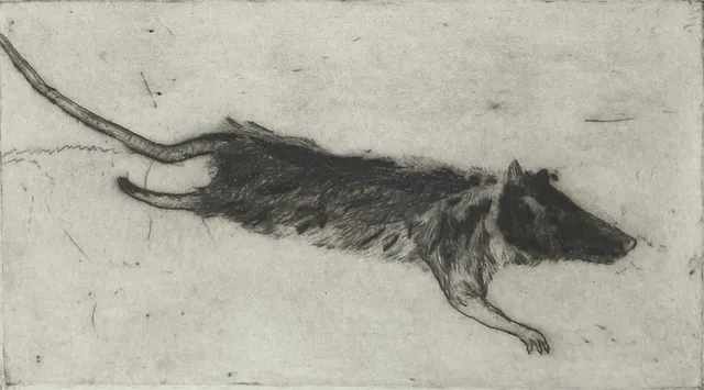 HANS WIGERT. Figurkomposition, etsning, signerad.