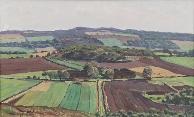 OSSIAN GYLLENBERG. "En solskensdag", olja på duk, signerad.