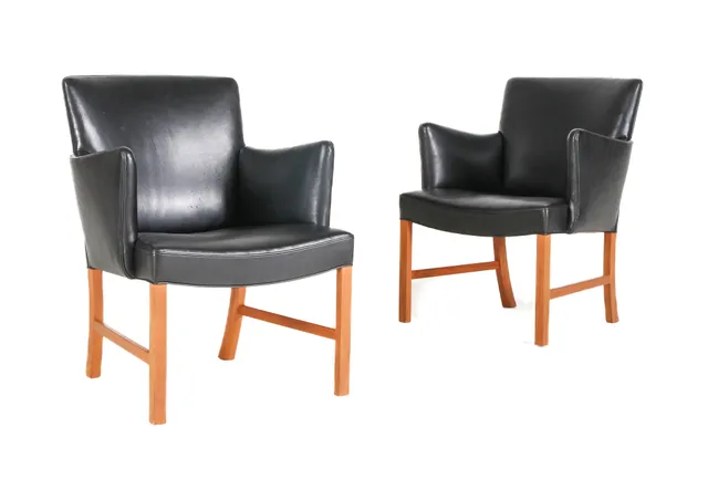 Jacob Kjær. Pair of armchairs / easy chairs, 1950s (2)